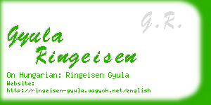 gyula ringeisen business card